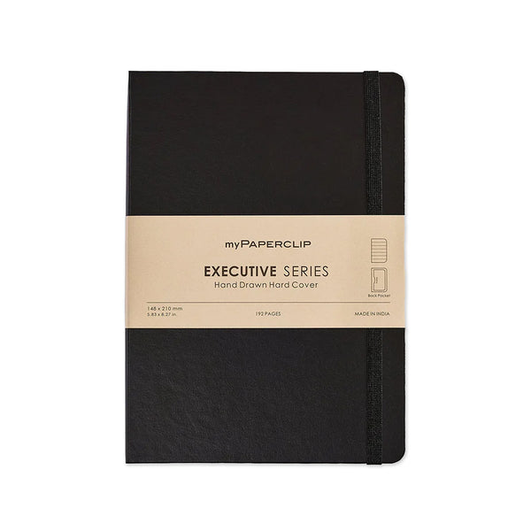 Notebook | Executive Series Hard Cover | Lined | A5 | myPaperclip | 4 COLOUR OPTIONS AVAILABLE