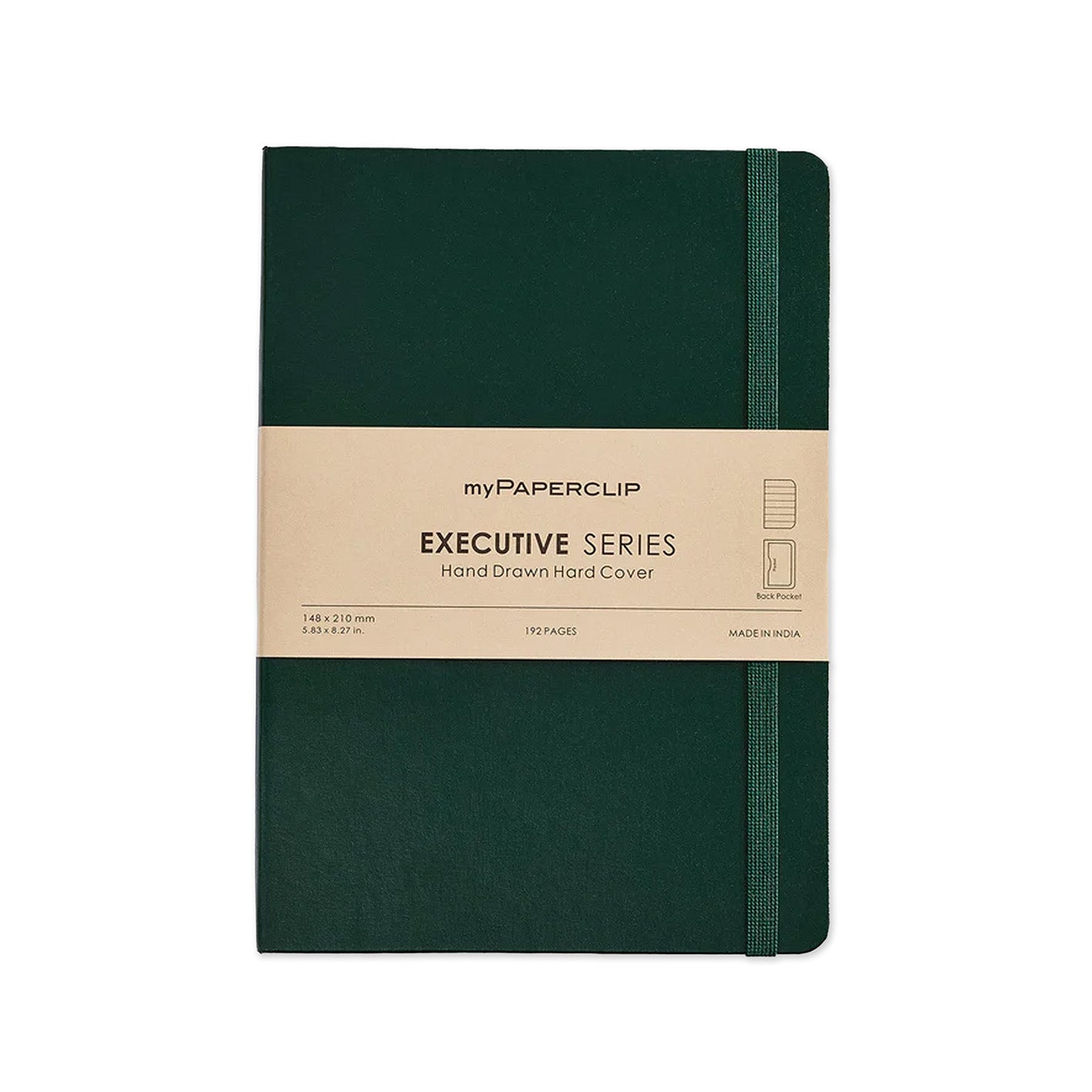 Notebook | Executive Series Hard Cover | Lined | A5 | myPaperclip | 4 COLOUR OPTIONS AVAILABLE