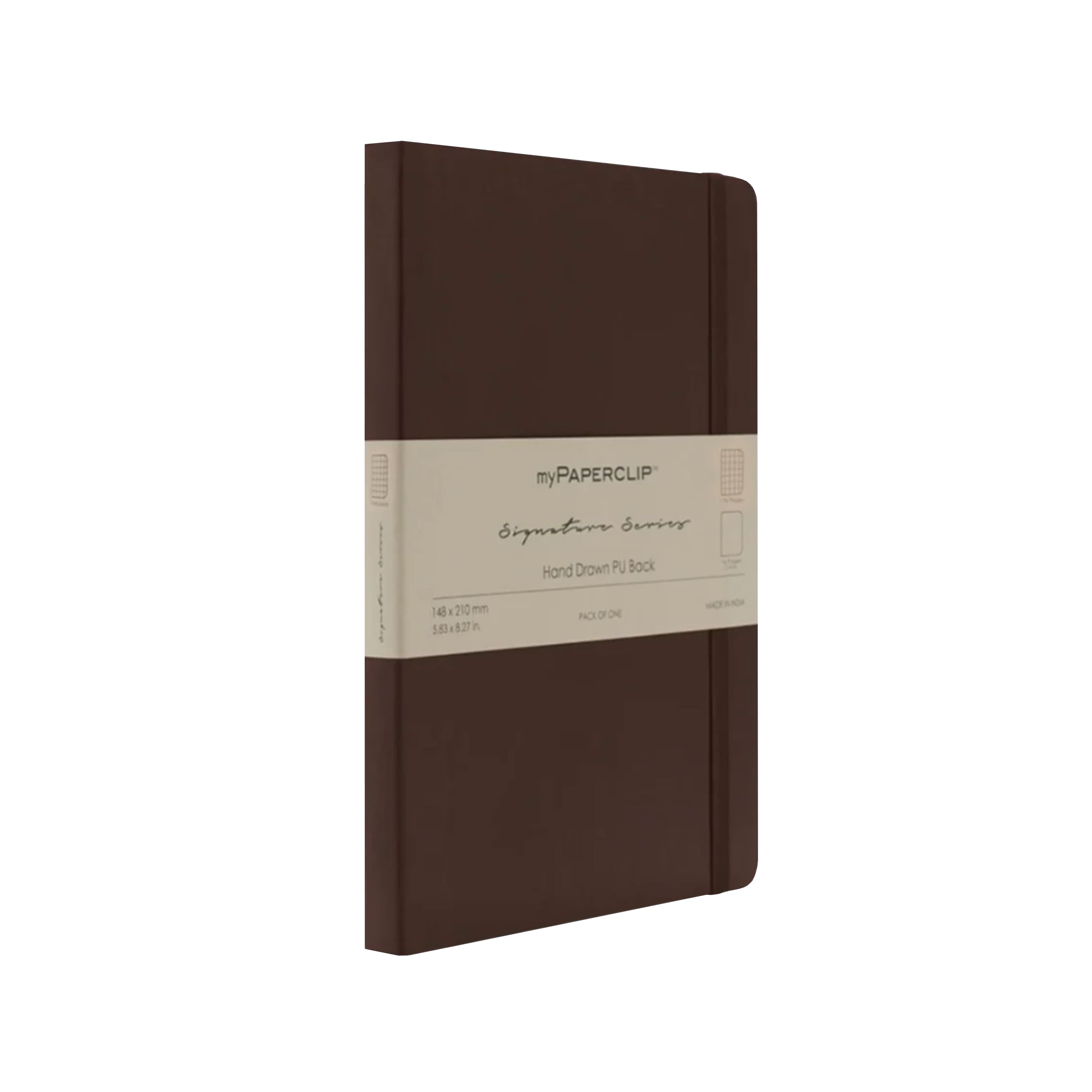 Notebook | Vegan Leather Signature Series | Grid | A5 | myPaperclip | 5 COLOUR OPTIONS AVAILABLE