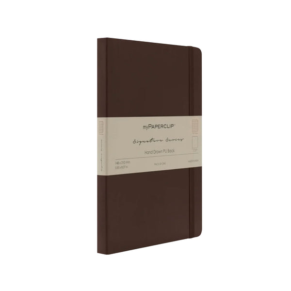 Notebook | Vegan Leather Signature Series | Grid | A5 | myPaperclip | 5 COLOUR OPTIONS AVAILABLE