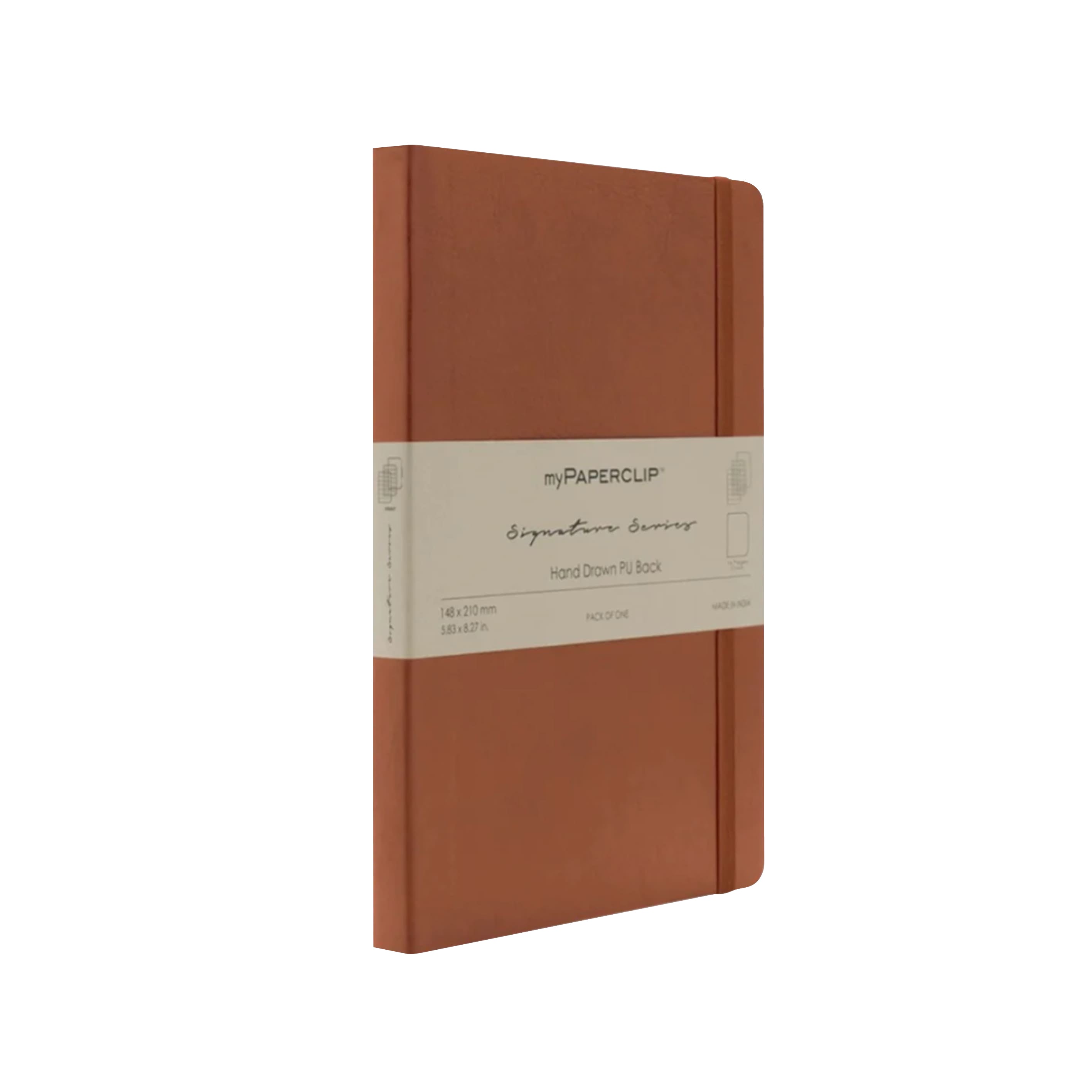 Notebook | Vegan Leather Signature Series | Grid | A5 | myPaperclip | 3 COLOUR OPTIONS AVAILABLE