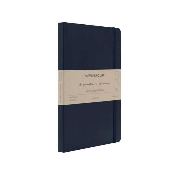 Notebook | Vegan Leather Signature Series | Lined | A5 | myPaperclip | 6 COLOUR OPTIONS AVAILABLE - Kami Paper
