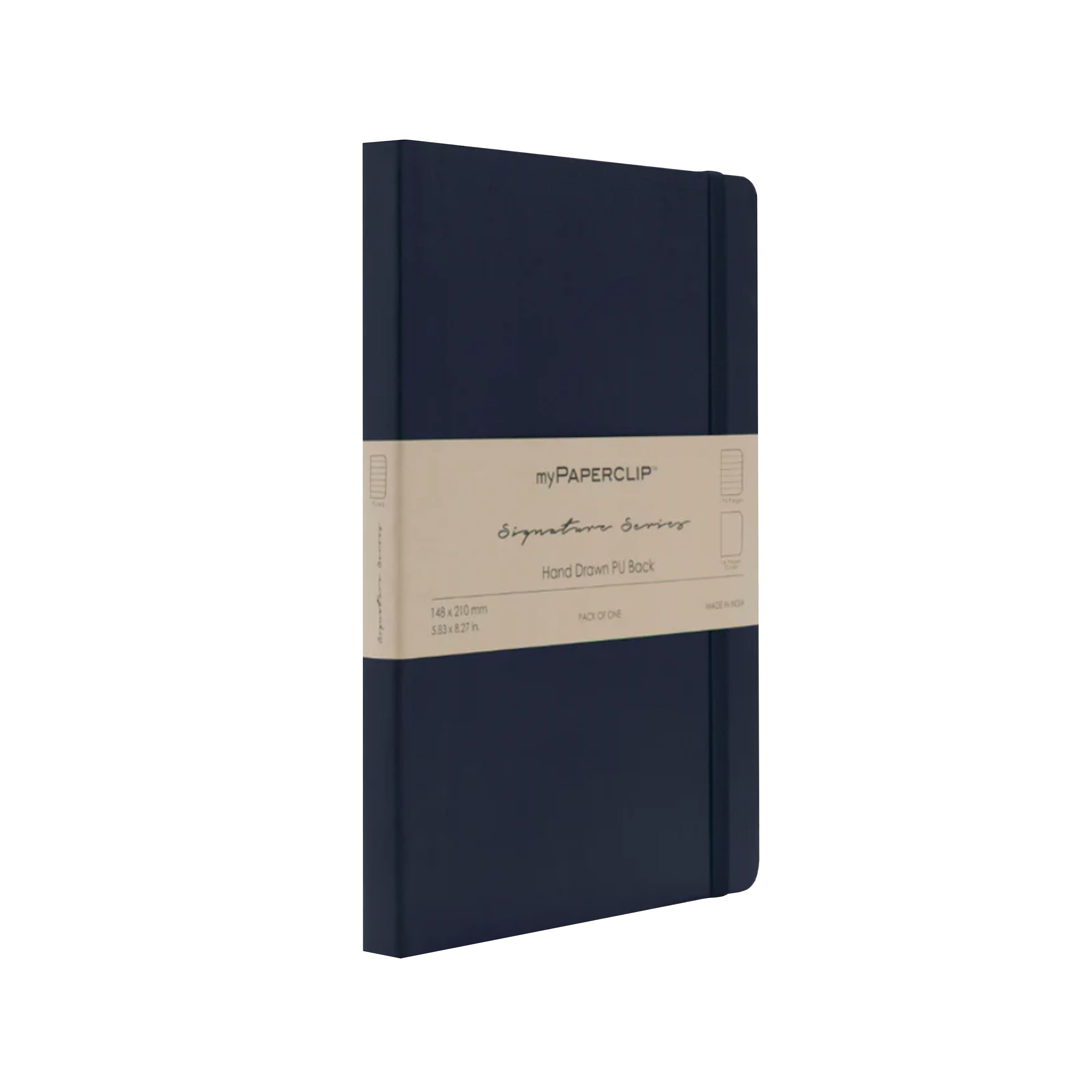 Notebook | Vegan Leather Signature Series | Lined | A5 | myPaperclip | 6 COLOUR OPTIONS AVAILABLE