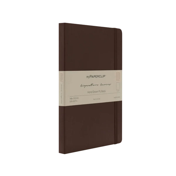 Notebook | Vegan Leather Signature Series | Lined | A5 | myPaperclip | 6 COLOUR OPTIONS AVAILABLE