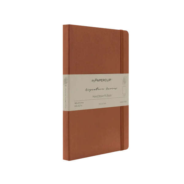 Notebook | Vegan Leather Signature Series | Lined | A5 | myPaperclip | 6 COLOUR OPTIONS AVAILABLE - Kami Paper