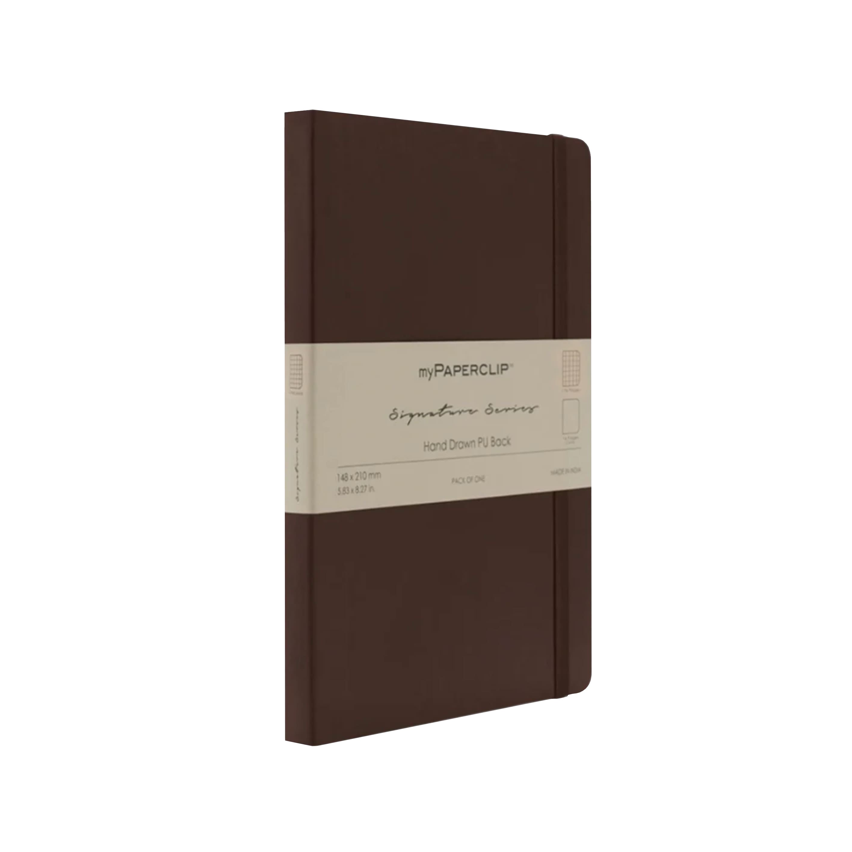 Notebook | Vegan Leather Signature Series | Unlined | A5 myPaperclip | 6 COLOUR OPTIONS AVAILABLE - Kami Paper
