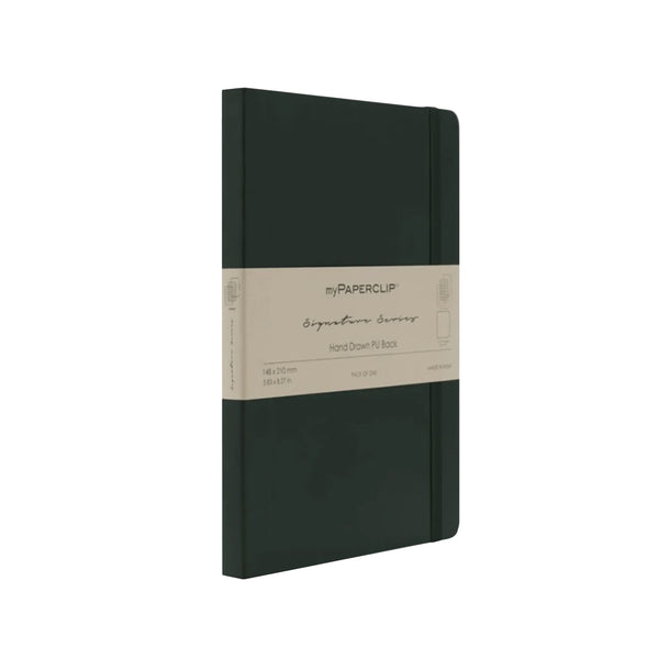 Notebook | Vegan Leather Signature Series | Unlined | A5 myPaperclip | 6 COLOUR OPTIONS AVAILABLE - Kami Paper