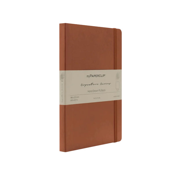 Notebook | Vegan Leather Signature Series | Unlined | A5 myPaperclip | 6 COLOUR OPTIONS AVAILABLE