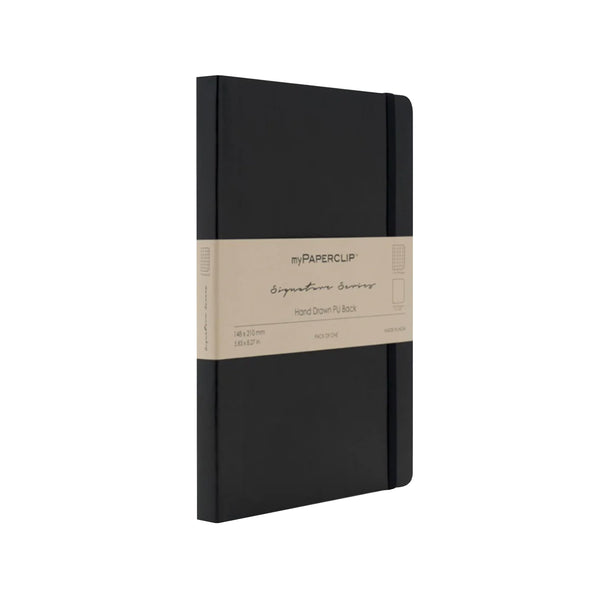 Notebook | Vegan Leather Signature Series | Lined | A5 | myPaperclip | 6 COLOUR OPTIONS AVAILABLE