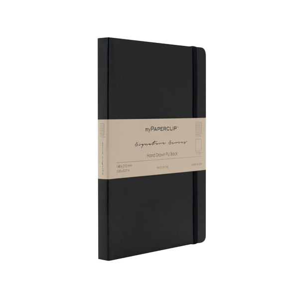 Notebook | Vegan Leather Signature Series | Unlined | A5 myPaperclip | 6 COLOUR OPTIONS AVAILABLE - Kami Paper