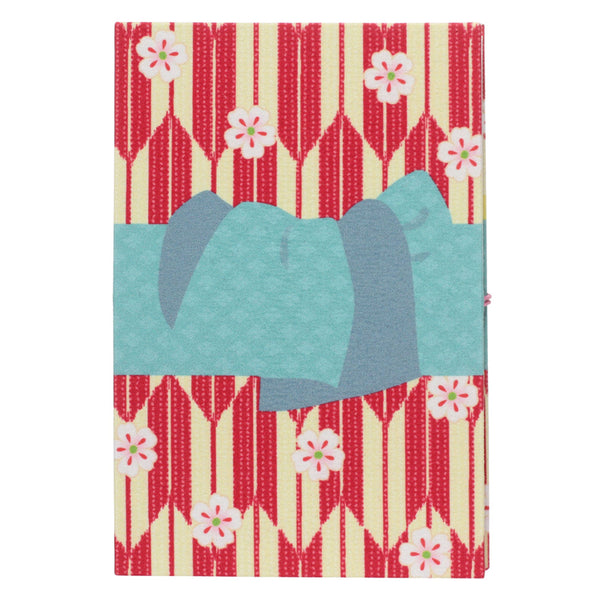 Notebook | Stamp Book | Hannari Kimono Elegant Fletching & Cherry Blossom | Blank | Taniguchi