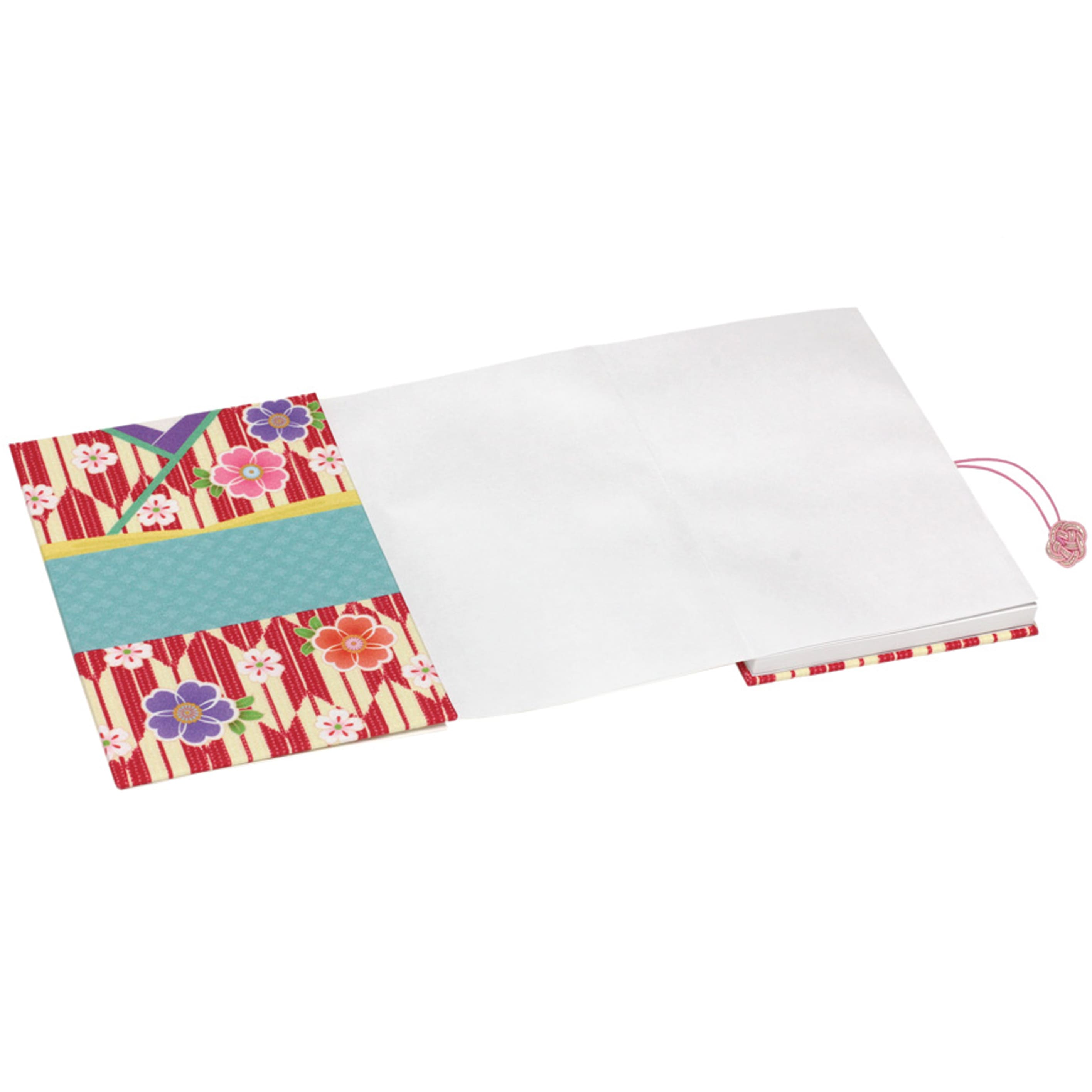 Notebook | Stamp Book | Hannari Kimono Elegant Fletching & Cherry Blossom | Blank | Taniguchi