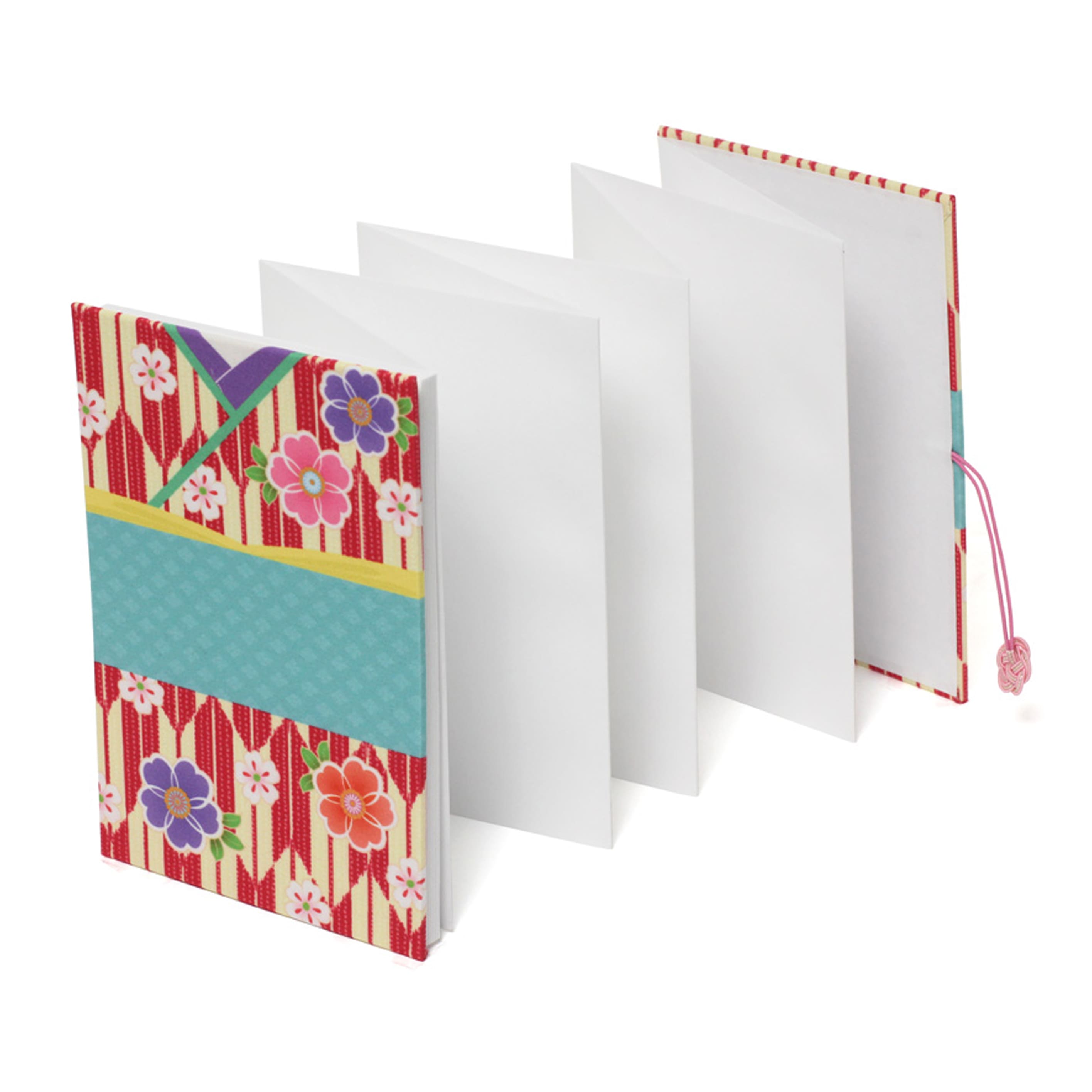 Notebook | Stamp Book | Hannari Kimono Elegant Fletching & Cherry Blossom | Blank | Taniguchi