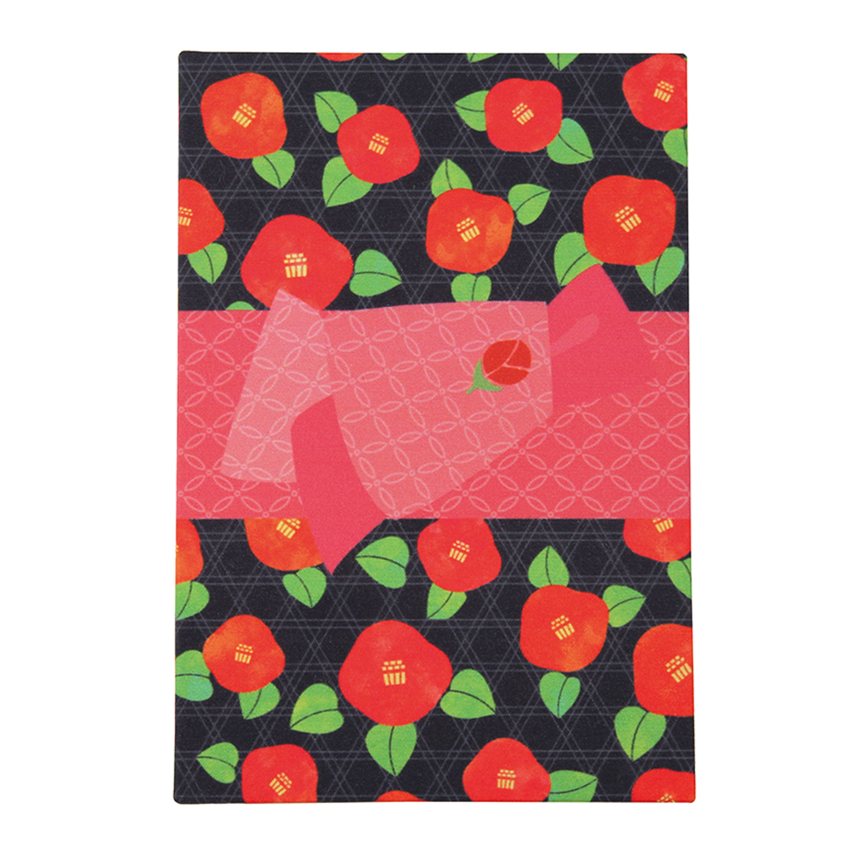 Notebook | Stamp Book | Hannari Kimono | Camellia | Blank | Taniguchi