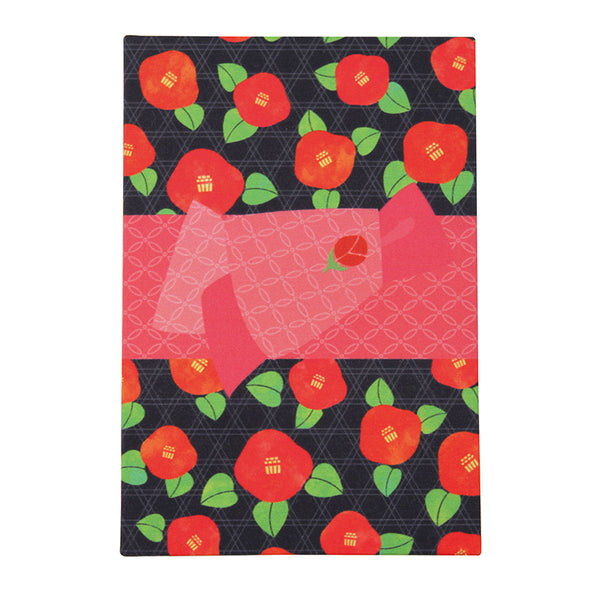 Notebook | Stamp Book | Hannari Kimono | Camellia | Blank | Taniguchi