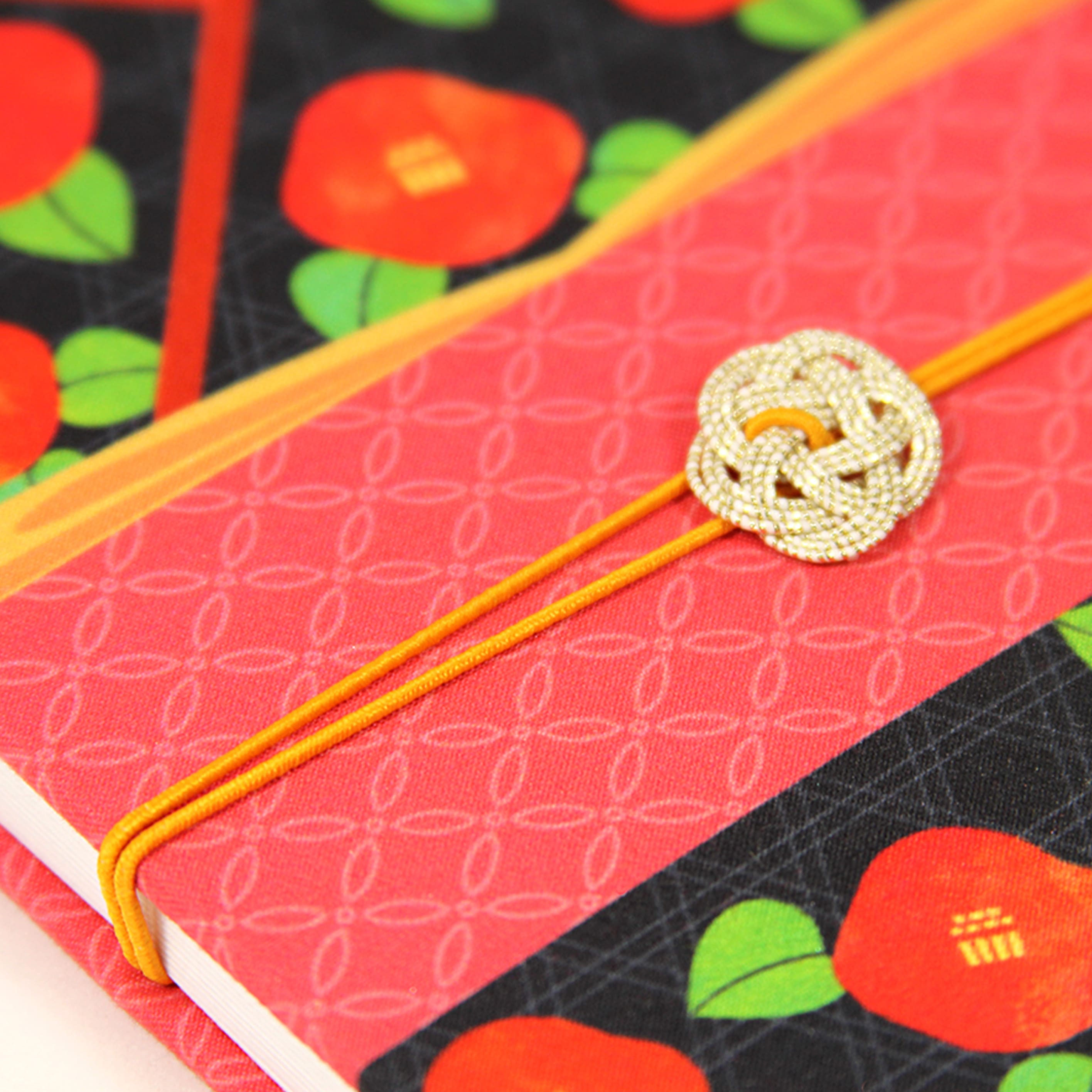 Notebook | Stamp Book | Hannari Kimono | Camellia | Blank | Taniguchi