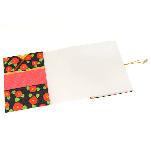 Notebook | Stamp Book | Hannari Kimono | Camellia | Blank | Taniguchi