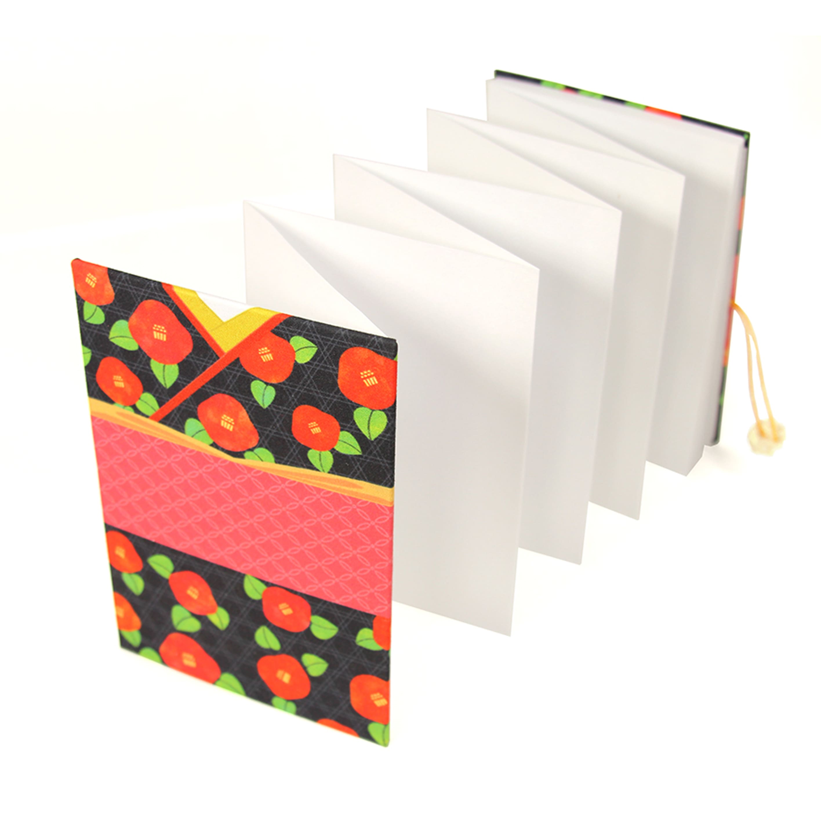 Notebook | Stamp Book | Hannari Kimono | Camellia | Blank | Taniguchi