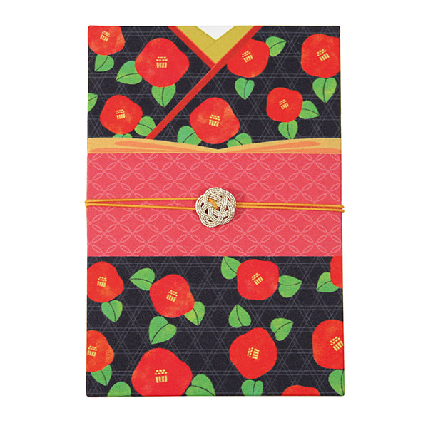 Notebook | Stamp Book | Hannari Kimono | Camellia | Blank | Taniguchi