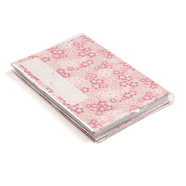 Notebook | Stamp Book | Yuzen Pattern | Blank | Pink | Taniguchi