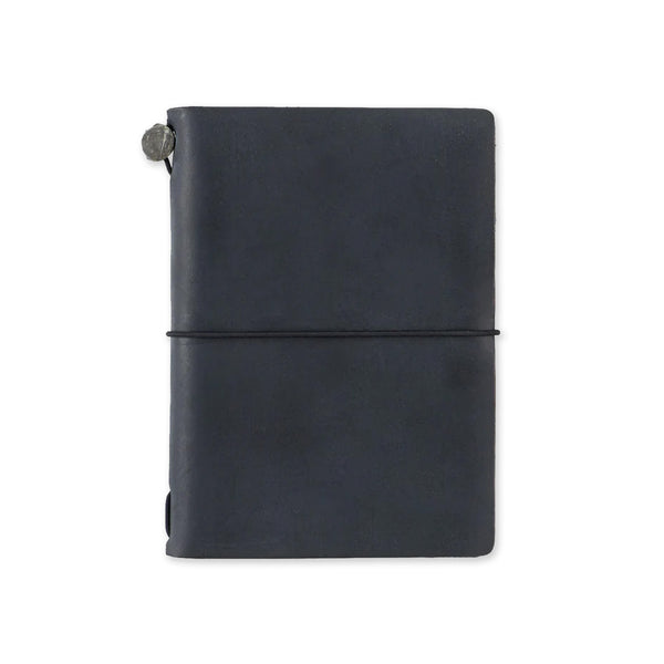 Traveler's Notebook Leather Cover Starter Set | Black | Traveler's Company | 2 SIZE OPTIONS AVAILABLE - Kami Paper