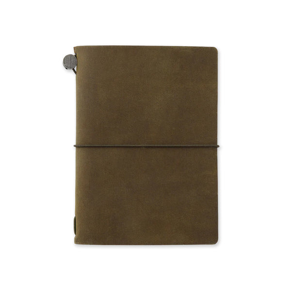 Traveler's Notebook Leather Cover Starter Set | Olive | Traveler's Company | 2 SIZE OPTIONS AVAILABLE - Kami Paper