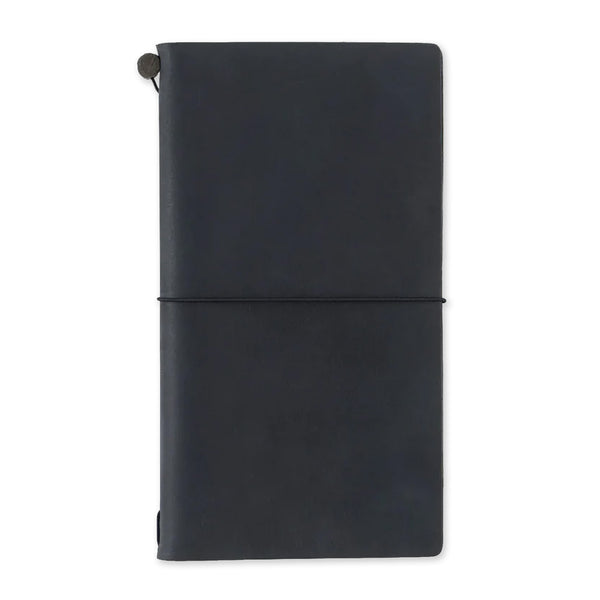 Traveler's Notebook Leather Cover Starter Set | Black | Traveler's Company | 2 SIZE OPTIONS AVAILABLE - Kami Paper