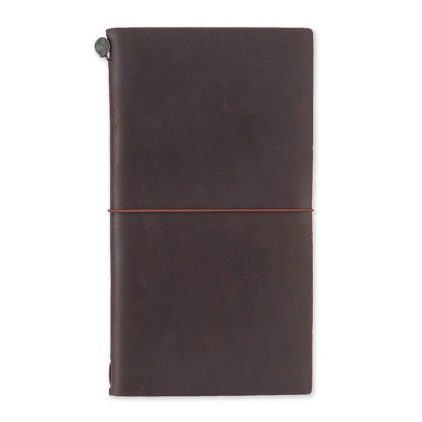 Traveler's Notebook Leather Cover Starter Set  | Brown | Traveler's Company | 2 SIZE OPTIONS AVAILABLE - Kami Paper