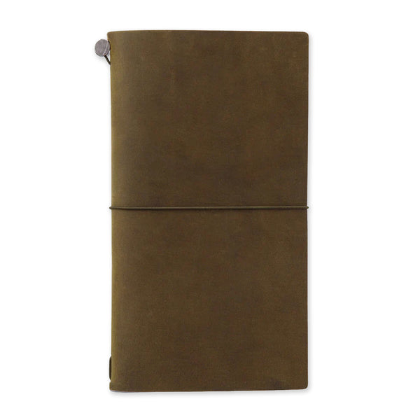 Traveler's Notebook Leather Cover Starter Set | Olive | Traveler's Company | 2 SIZE OPTIONS AVAILABLE - Kami Paper