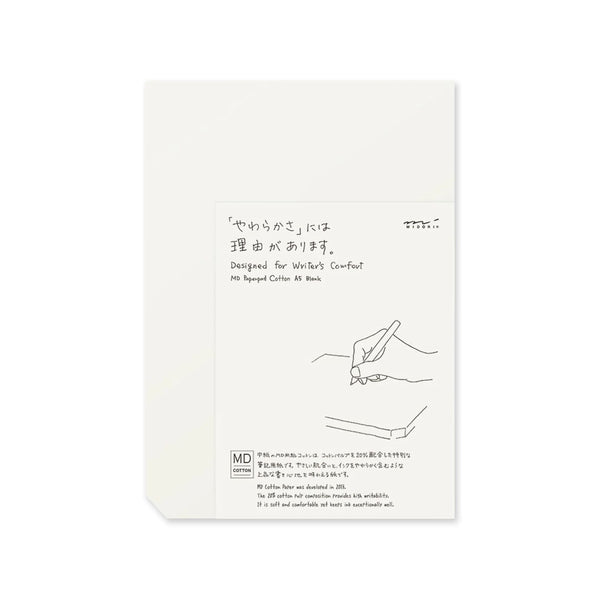 Notepad | Unlined | Cotton | MD Paper | Midori | 2 SIZE OPTIONS AVAILABLE
