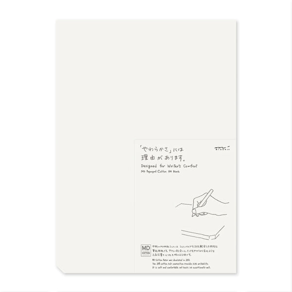 Notepad | Unlined | Cotton | MD Paper | Midori | 2 SIZE OPTIONS AVAILABLE