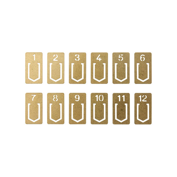 Index Clip | Brass | Numbers | Traveler's Company