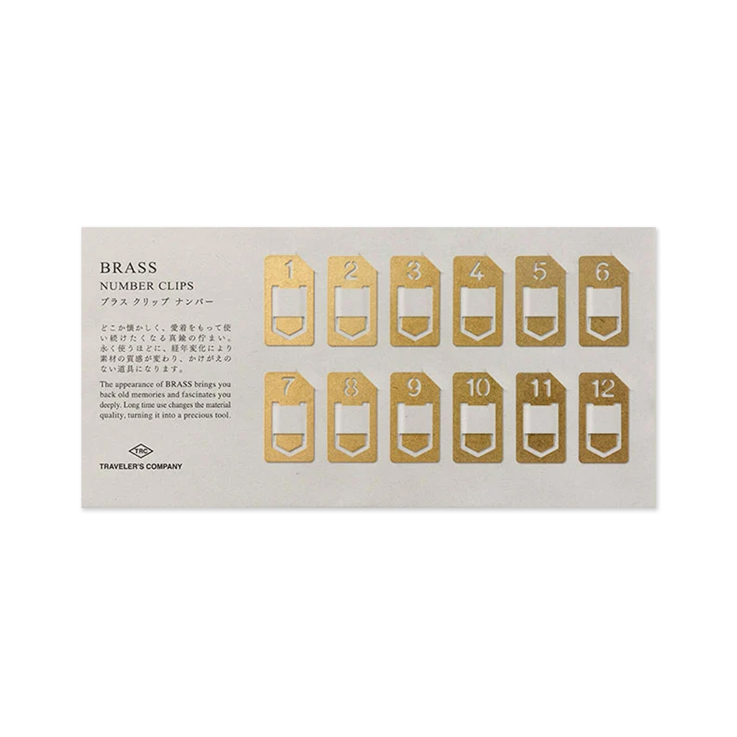 Index Clip | Brass | Numbers | Traveler's Company