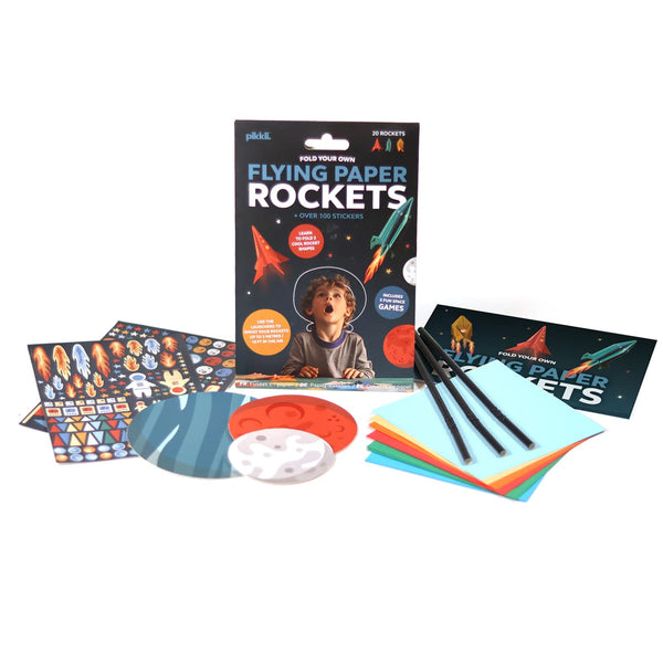 Origami Kit | Fold Your Own Flying Paper Rockets | Pikkii