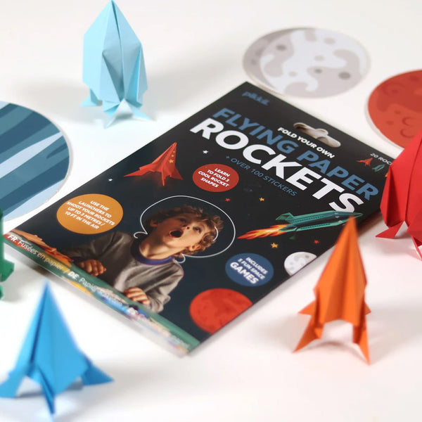 Origami Kit | Fold Your Own Flying Paper Rockets | Pikkii