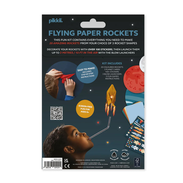 Origami Kit | Fold Your Own Flying Paper Rockets | Pikkii