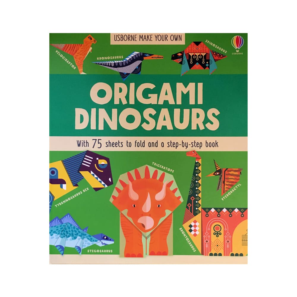 Origami Kits | Origami Dinosaurs | 8 Models | 75 Sheets | Usborne