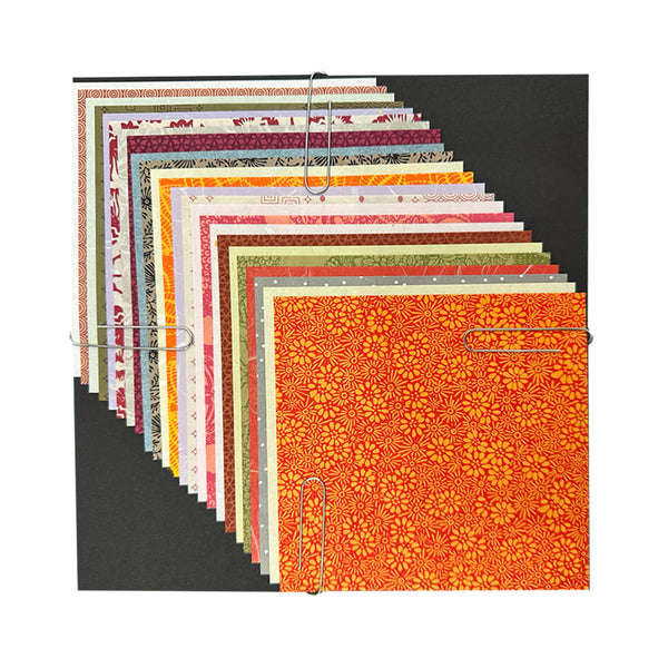 Origami Paper | 12 Printed Nepalese & 12 Unprinted Nepalese | Kami Paper | 4 SIZES AVAILABLE