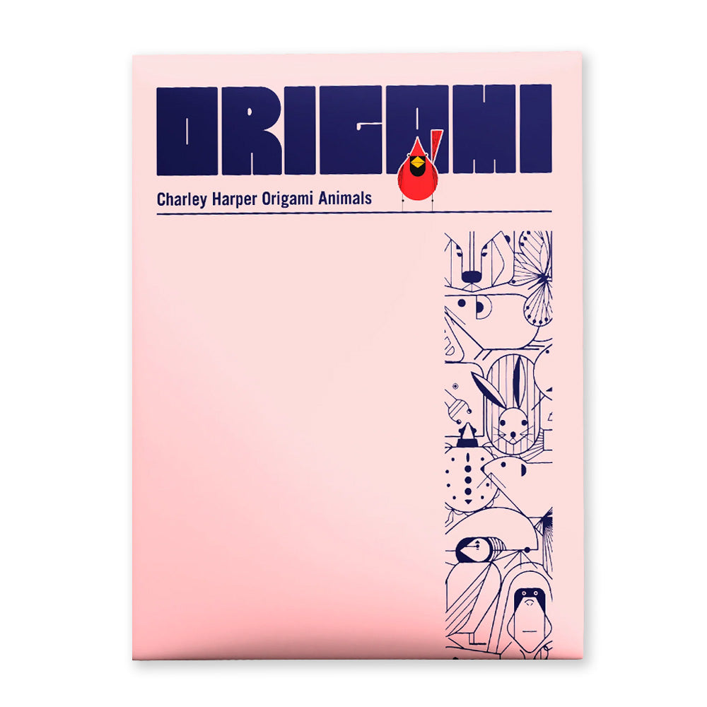 Origami Paper | Charley Harper Origami Animals | 15 x 15 cm | 64 Sheets | Pomegranate - Kami Paper