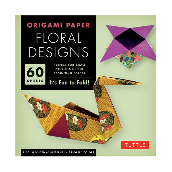 Origami Paper | Floral Designs | 15 x 15cm | 60 Sheets | Tuttle