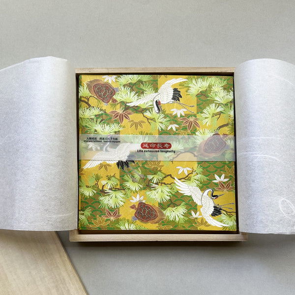 Origami Paper | Hana Paulownia Box | Kimono Washi Tiyogami | 15 x 15 cm | 100 sheets | Kamiiso