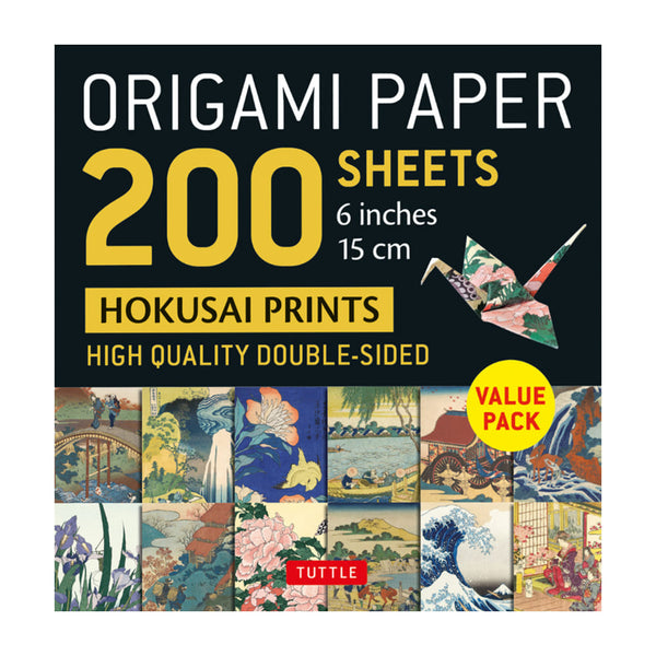 Origami Paper | Hokusai Prints | 15 x 15cm | 200 Sheets | Tuttle