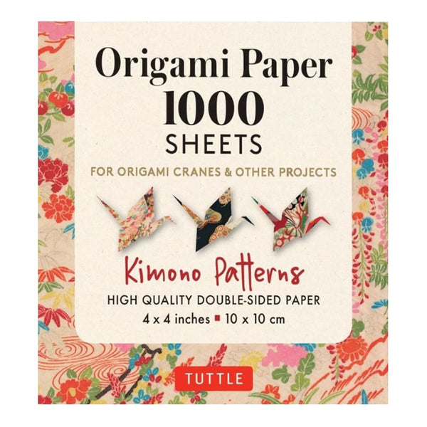 Origami Paper | Kimono Patterns | 10 x 10cm | 1000 Sheets | Tuttle