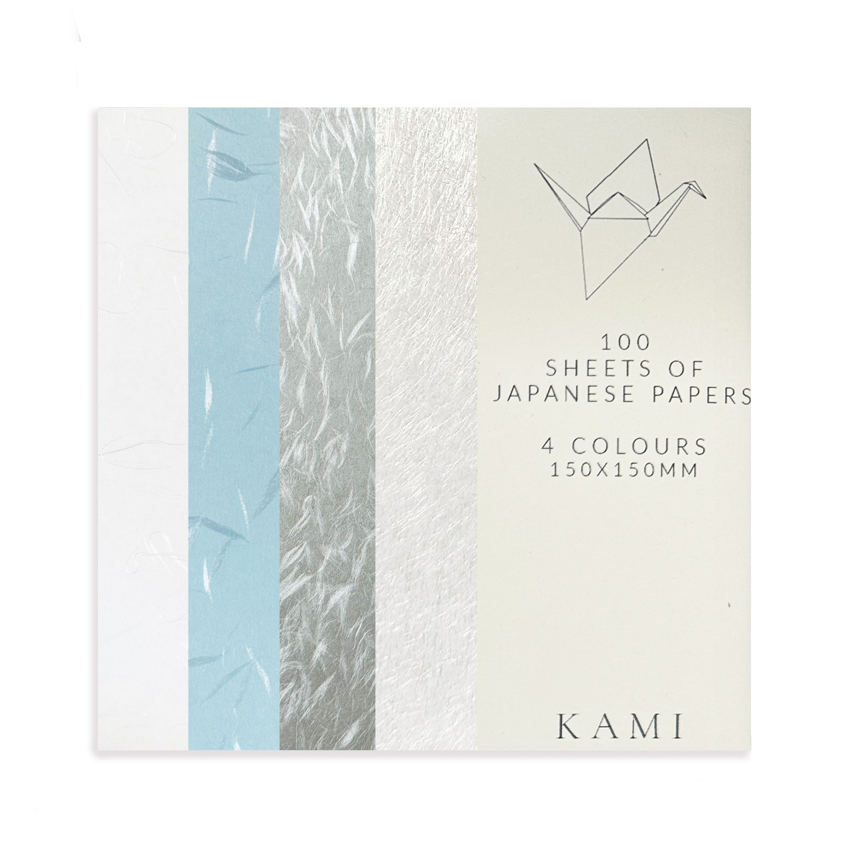 Origami Paper | Unprinted Japanese | 4 Colours | 100 Sheets | 150mm x 150mm | Kami Paper | 5 DESIGN OPTIONS AVAILABLE