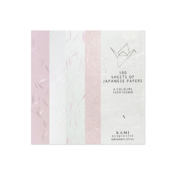 Origami Paper | Ver.2 | Unprinted Japanese | 4 Colours | 100 Sheets | 100mm x 100mm | Kami Paper | 4 DESIGN OPTIONS AVAILABLE