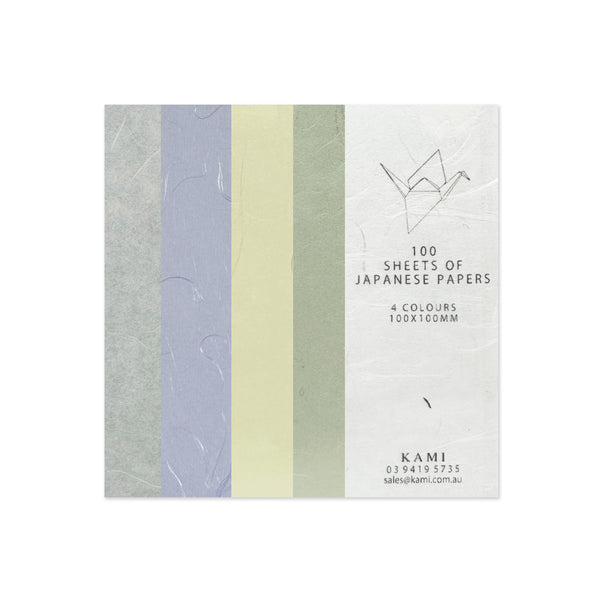 Origami Paper | Ver.2 | Unprinted Japanese | 4 Colours | 100 Sheets | 100mm x 100mm | Kami Paper | 4 DESIGN OPTIONS AVAILABLE