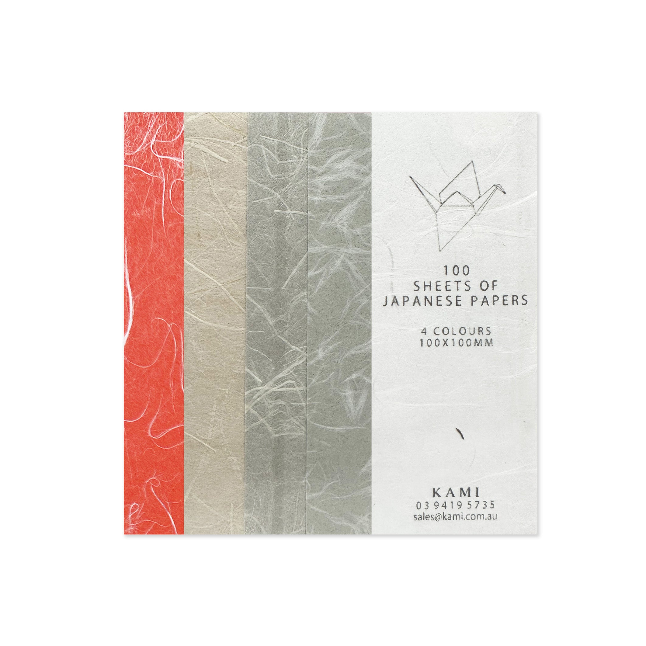 Origami Paper | Ver.2 | Unprinted Japanese | 4 Colours | 100 Sheets | 100mm x 100mm | Kami Paper | 4 DESIGN OPTIONS AVAILABLE