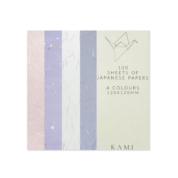 Origami Paper | Ver.2 | Unprinted Japanese | 4 Colours | 100 Sheets | 120mm x 120mm | Kami Paper | 4 DESIGN OPTIONS AVAILABLE