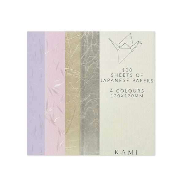 Origami Paper | Ver.2 | Unprinted Japanese | 4 Colours | 100 Sheets | 120mm x 120mm | Kami Paper | 4 DESIGN OPTIONS AVAILABLE