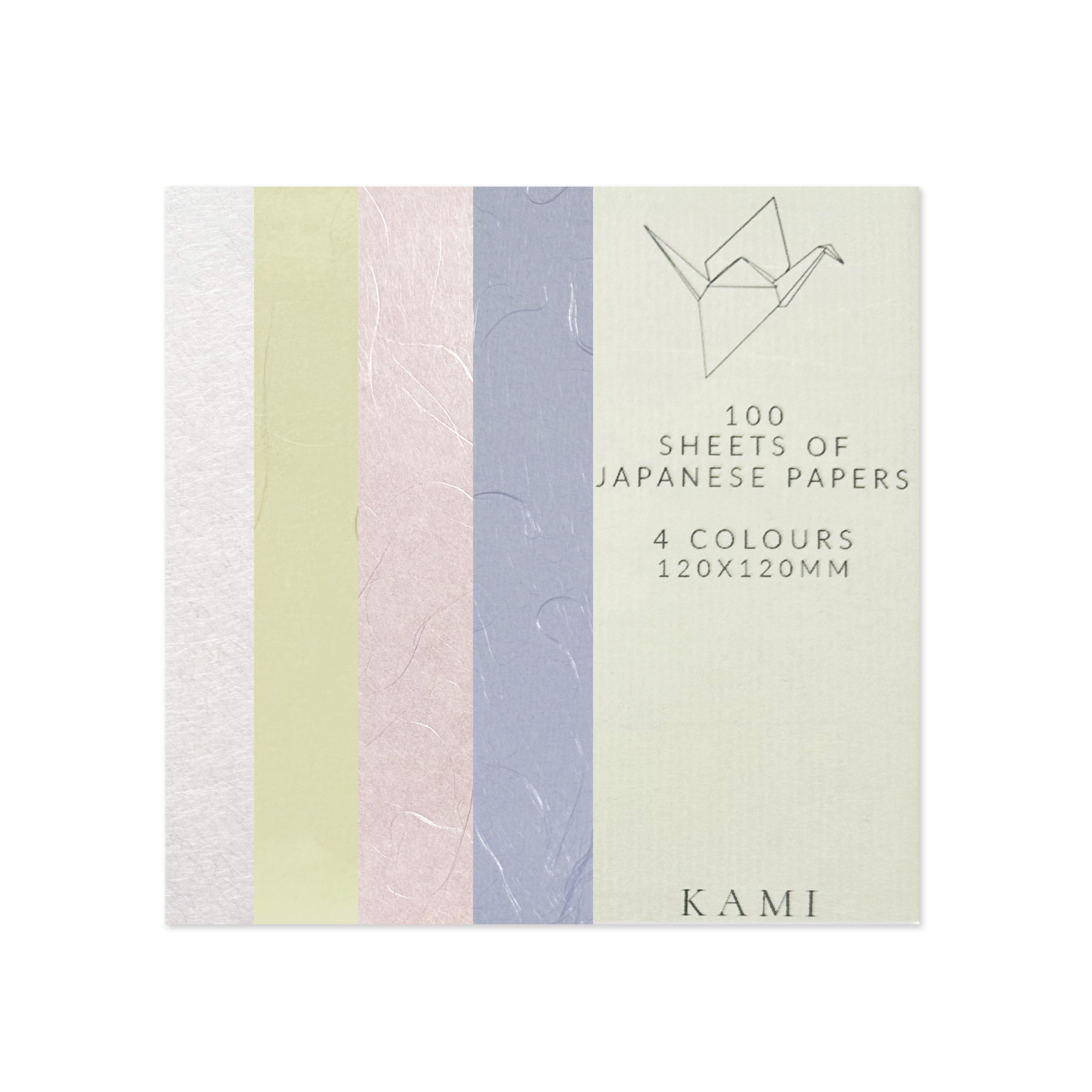 Origami Paper | Ver.2 | Unprinted Japanese | 4 Colours | 100 Sheets | 120mm x 120mm | Kami Paper | 4 DESIGN OPTIONS AVAILABLE